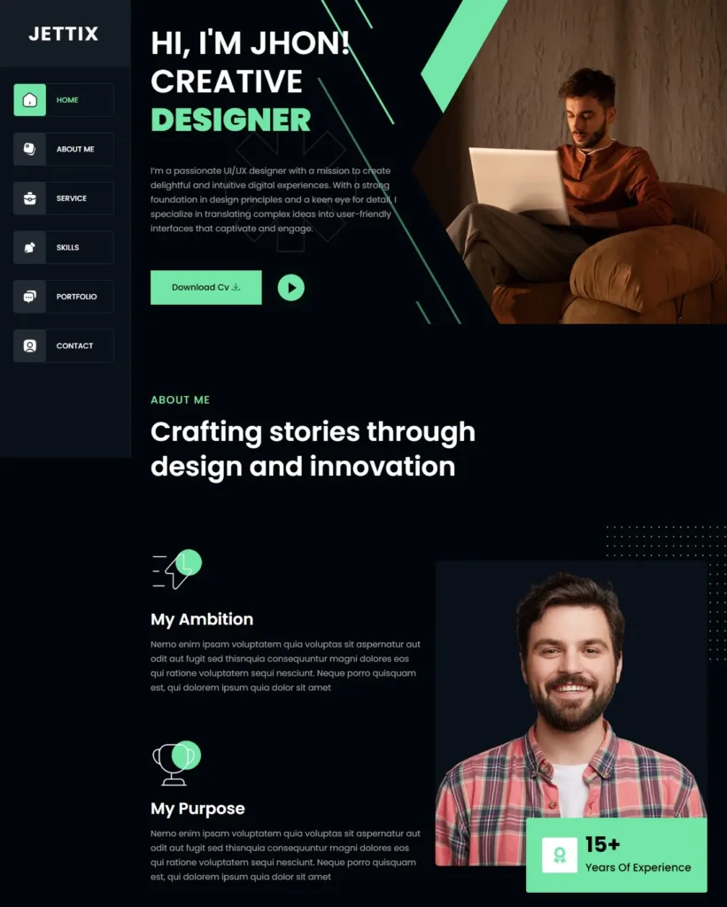 portfolio website wordpress