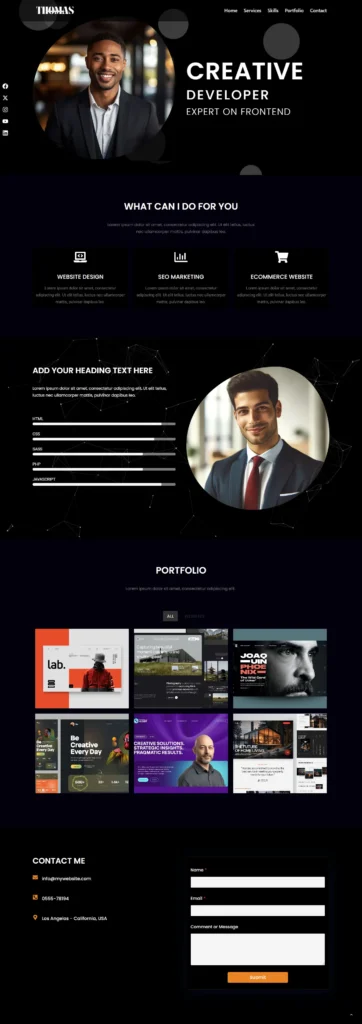 Portfolio websit design