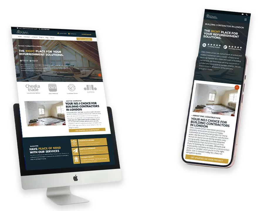 construction website design