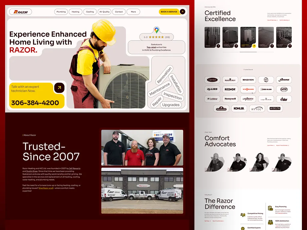hvac website design service